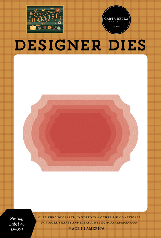 Harvest: Nesting Label #6 Large Die Set