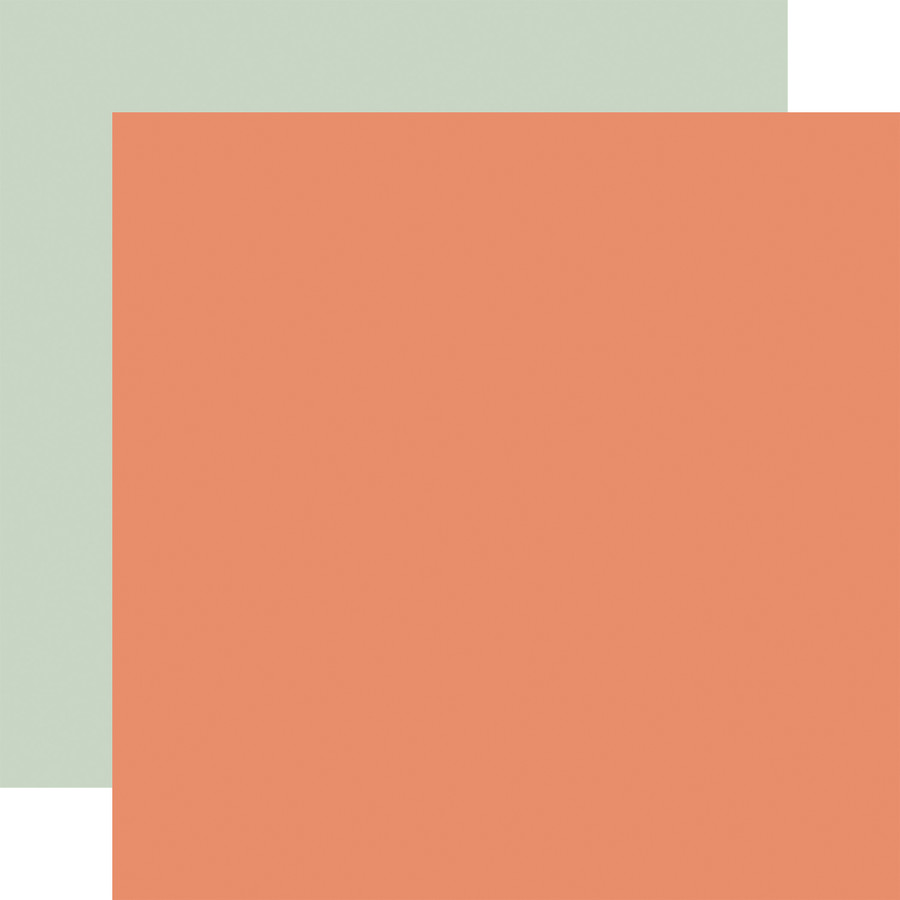 Our Happy Place: Coral / Mint 12x12 Coordinating Solid Paper