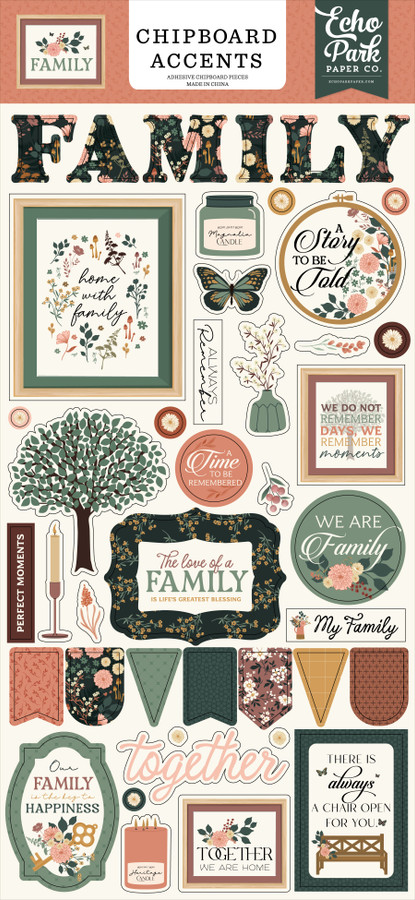 Family 6x13 Chipboard Accents