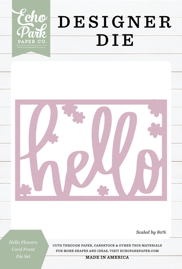 Hello Flowers Card Front Large Die Set