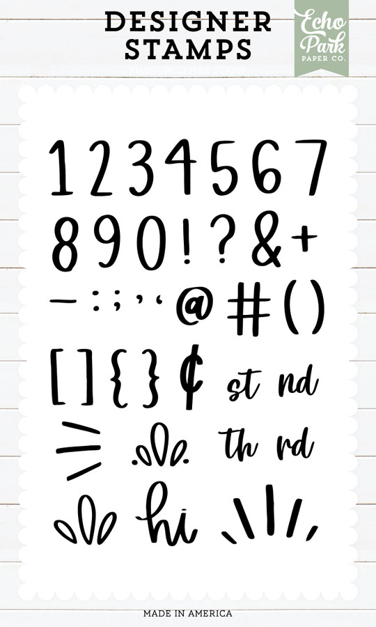 Kayman Numbers And Symbols Stamp Set