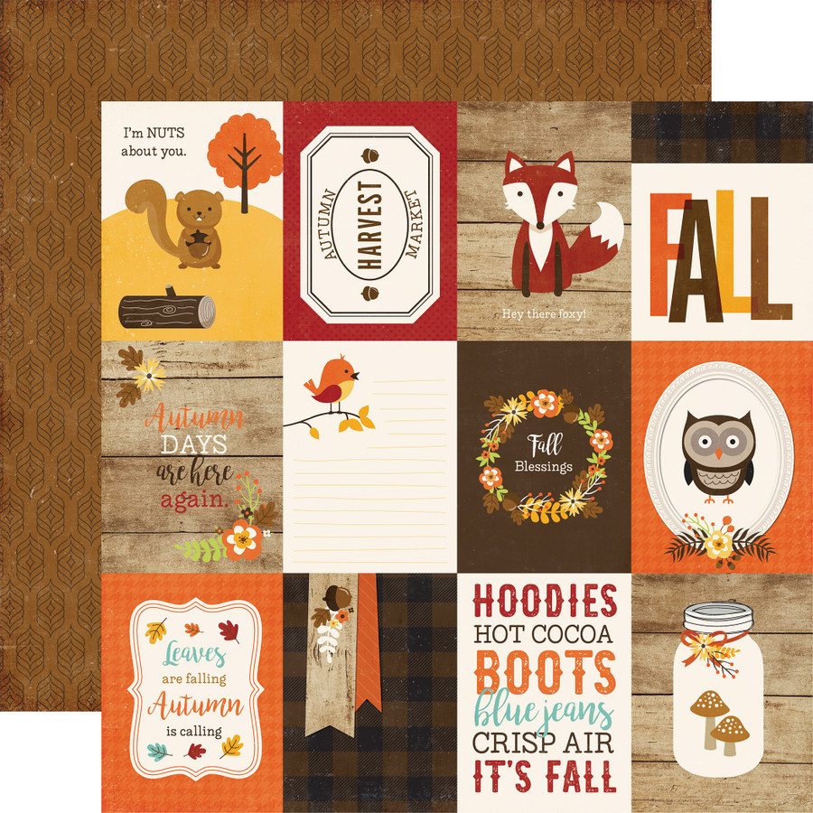 A Perfect Autumn: 3x4 Journaling Card 12x12 Patterned Paper