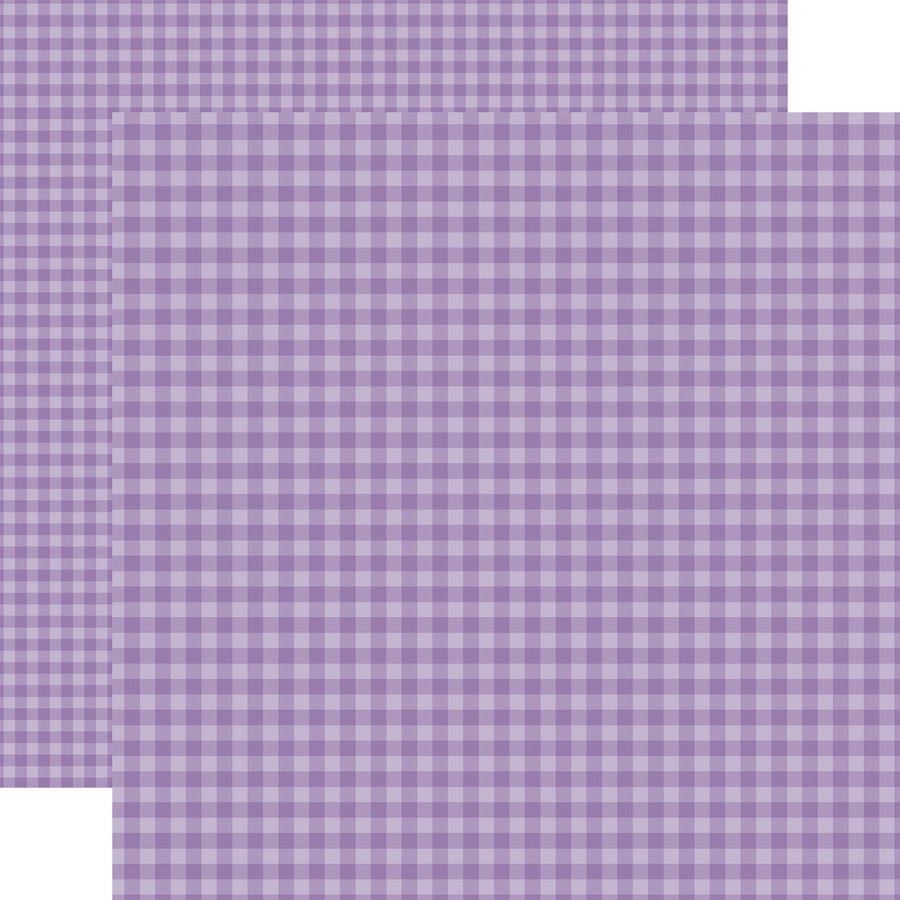 Bold Gingham: Purple Gingham 12x12 Patterned Paper