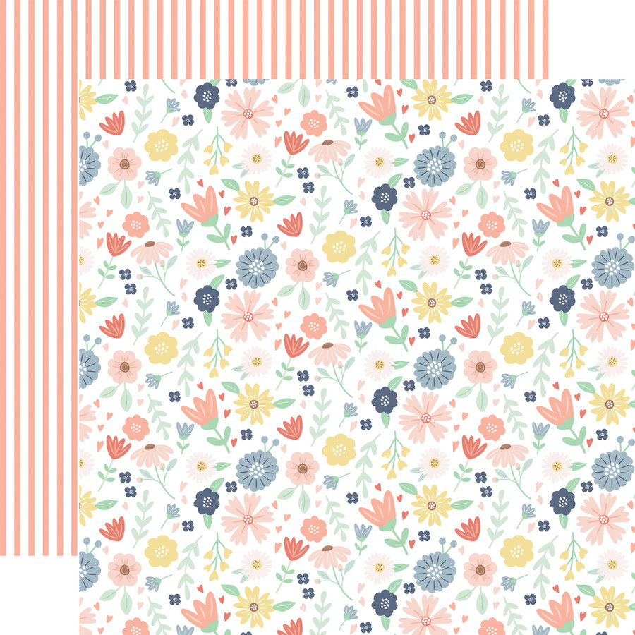 Baby On Board - Girl: Sweet Baby Blossoms 12x12 Patterned Paper
