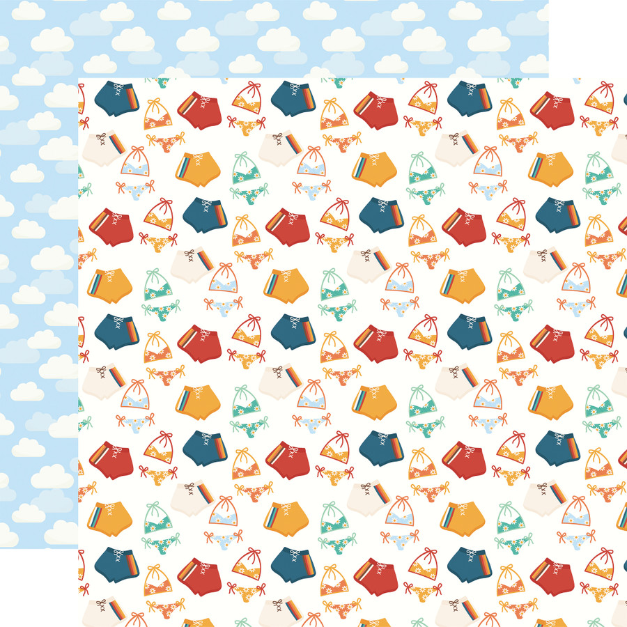 Summer Break: Summer Swimwear 12x12 Patterned Paper