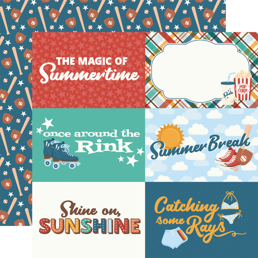 Summer Break: 6x4 Journaling Cards 12x12 Patterned Paper