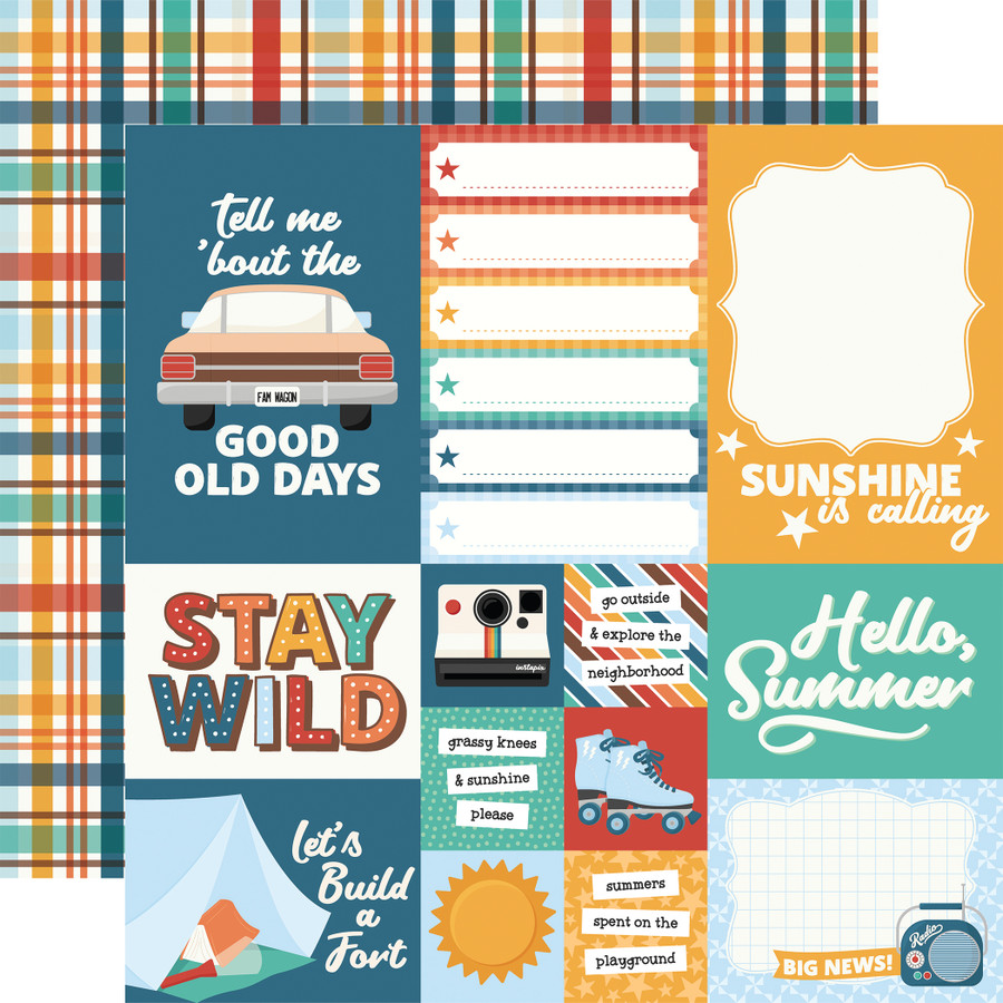 Summer Break: Multi Journaling Cards 12x12 Patterned Paper