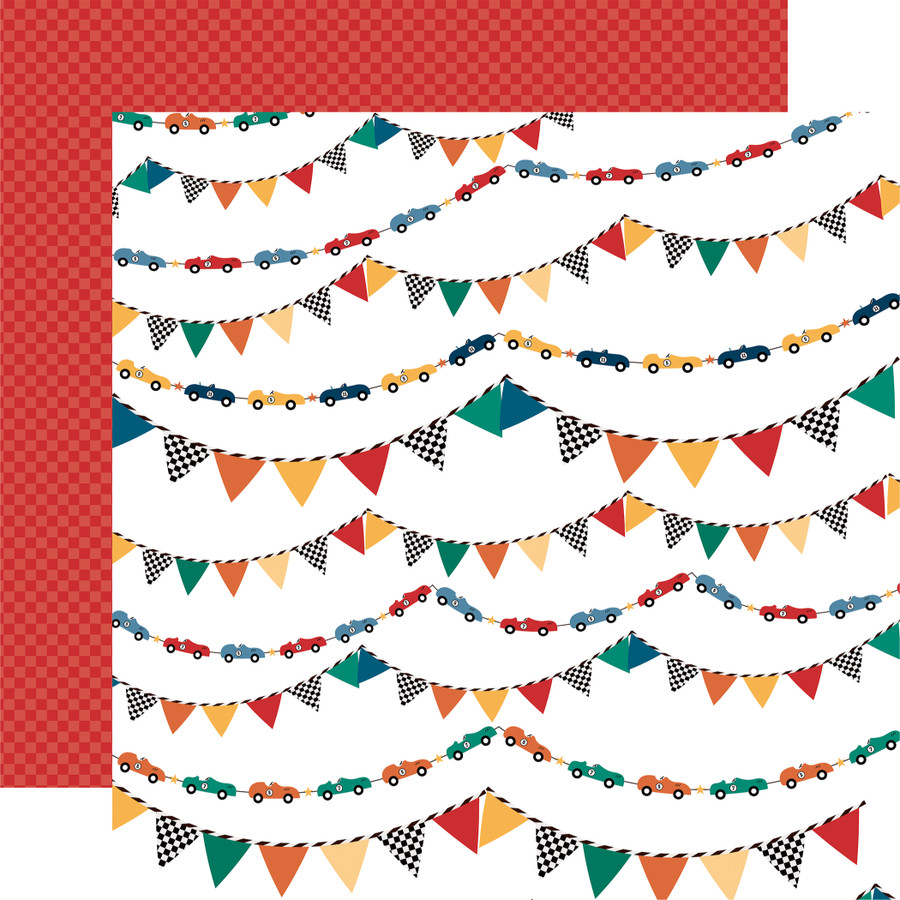 Vroom!: You Win Garlands 12x12 Patterned Paper