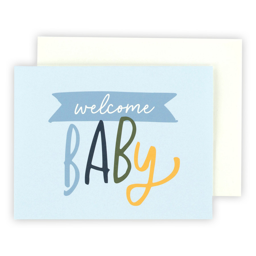 Welcome Baby Boy Greeting Card
