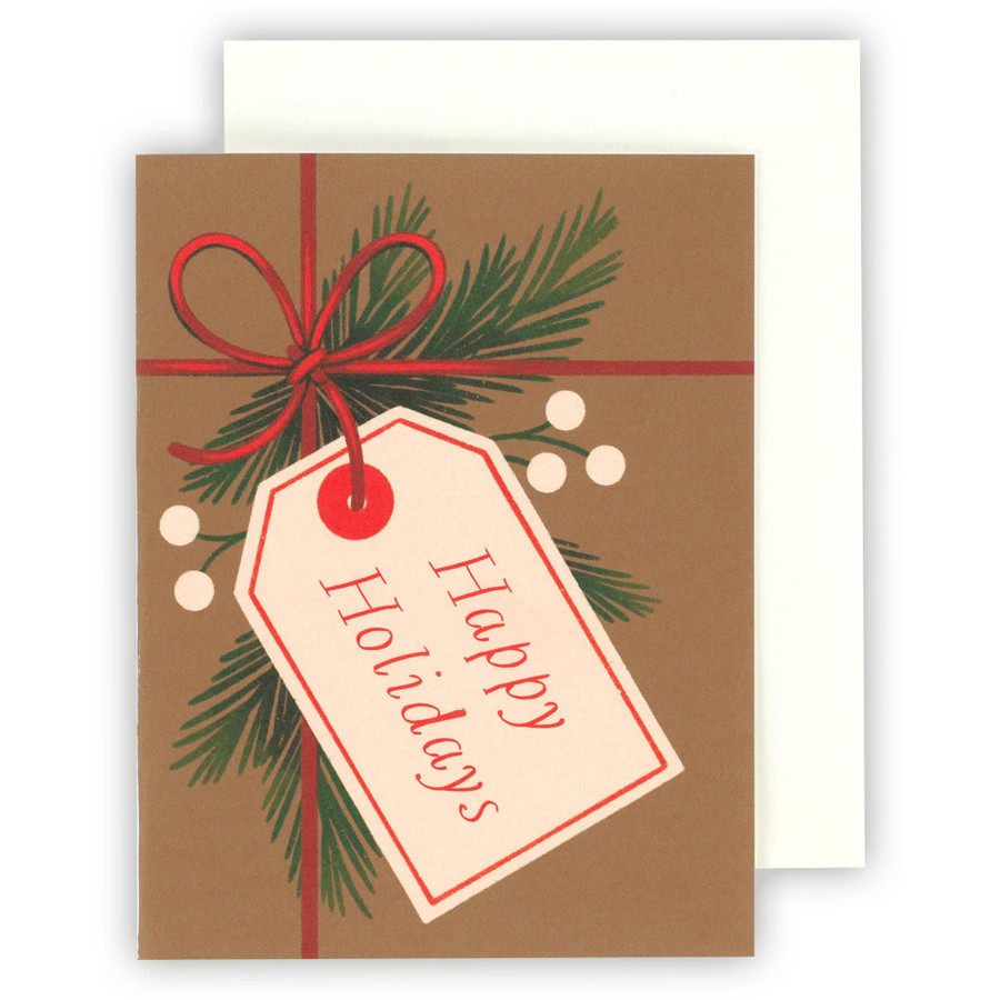Happy Holidays Tag Greeting Card