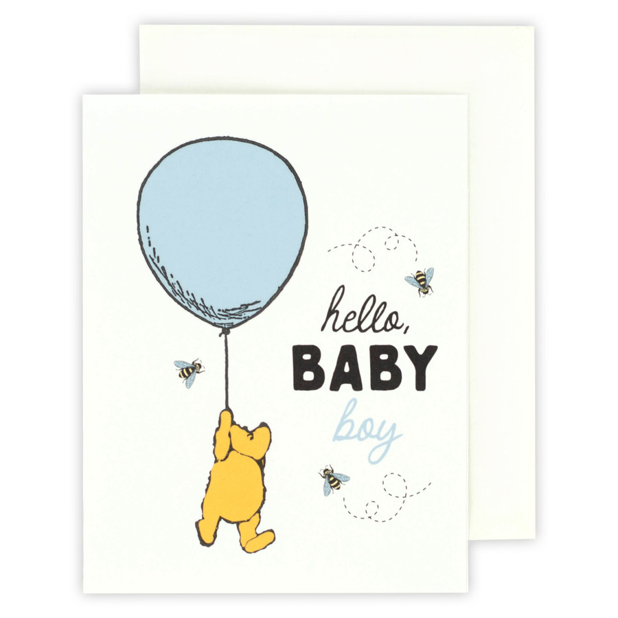Hello Baby Boy Winnie Greeting Card