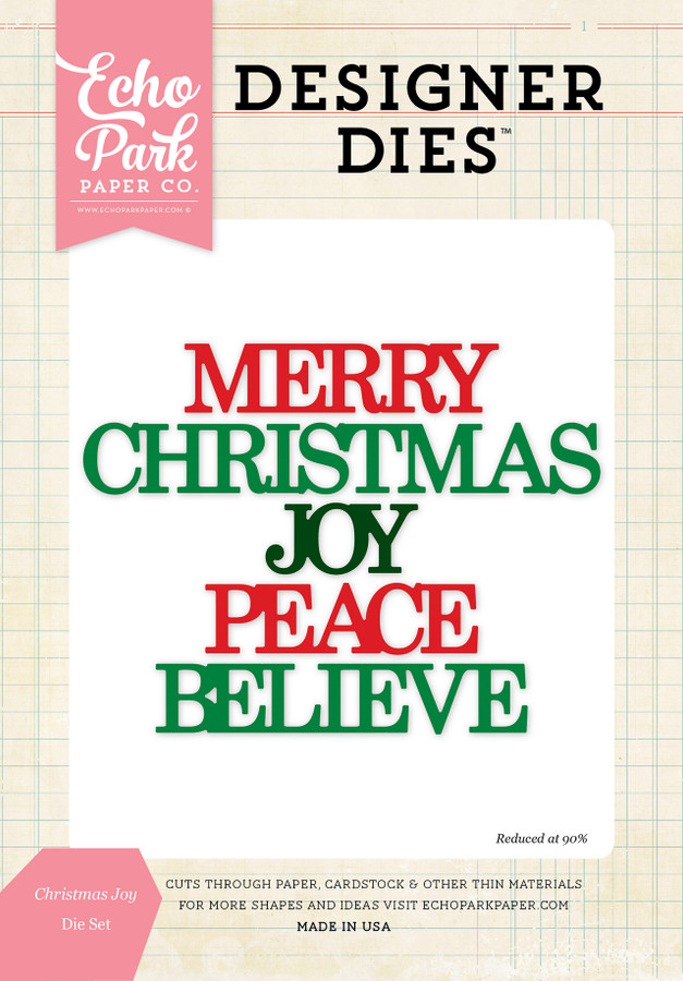 Christmas Joy Word Large Die Set