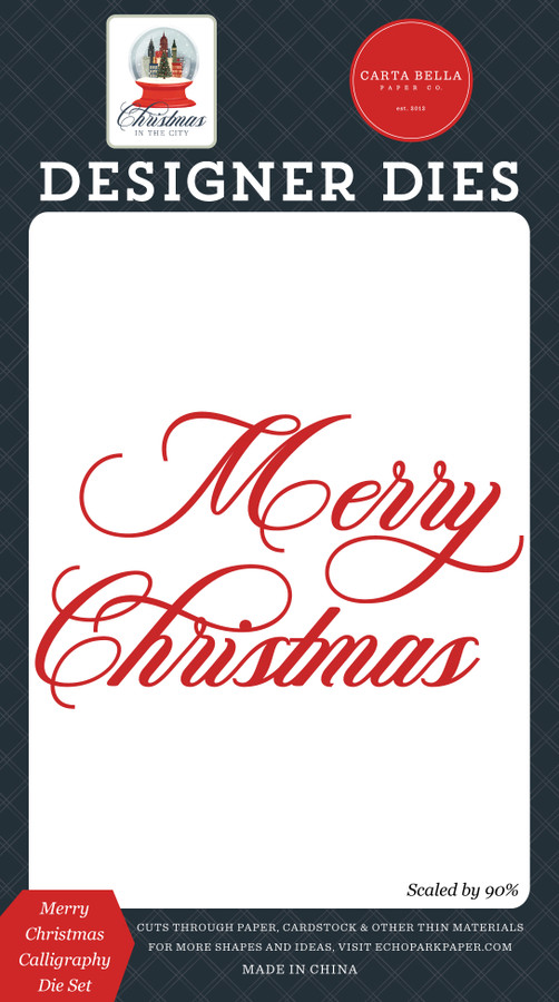 Christmas In The City: Merry Christmas Calligraphy Small Die Set