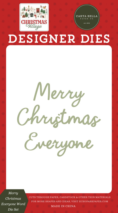 Christmas Village: Merry Christmas Everyone Word Small Die Set
