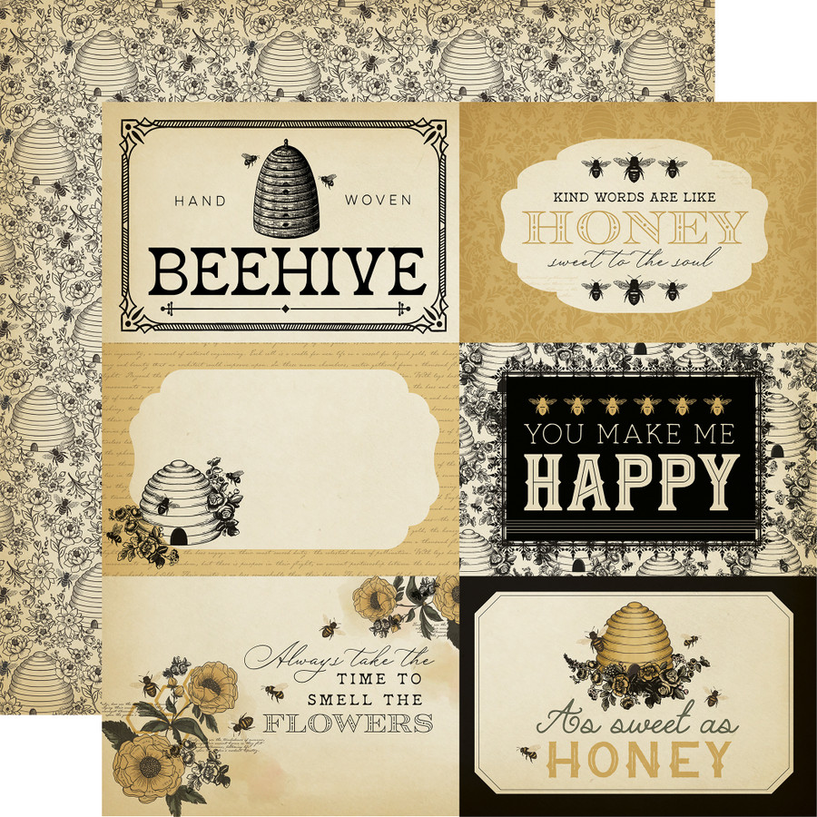 Honey Bee: 6x4 Journaling Cards 12x12 Patterned Paper