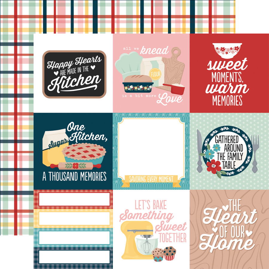 Mom's Kitchen: 4x4 Journaling Cards 12x12 Patterned Paper