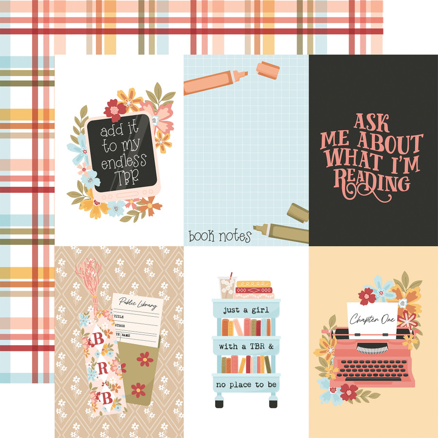 Bookish: 4x6 Journaling Cards 12x12 Patterned Paper