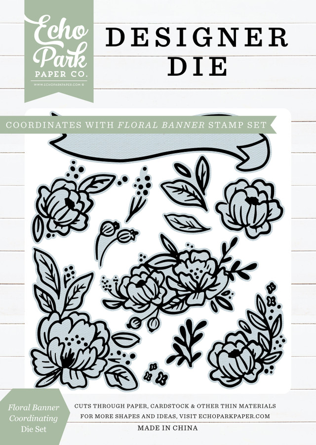 Floral Banner Coordinating Medium Die Set