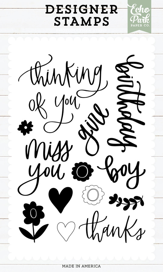 Thinking Of You Sentiments Stamp Set