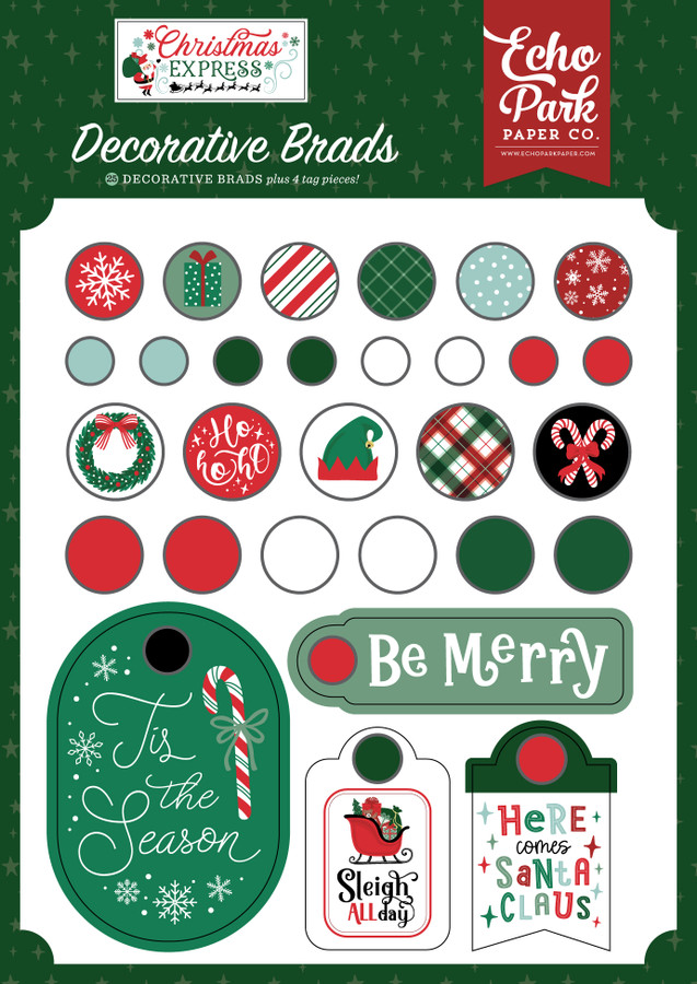 Christmas Express: Decorative Brads
