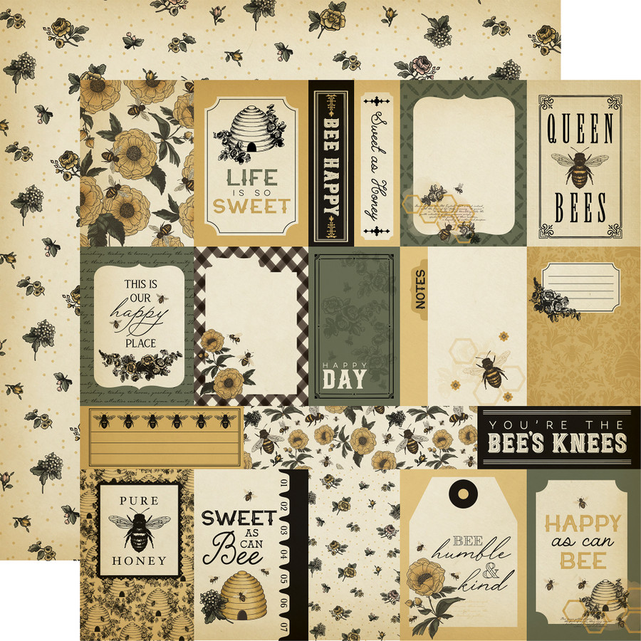 Honey Bee: Honey Journaling Cards 12x12 Patterned Paper