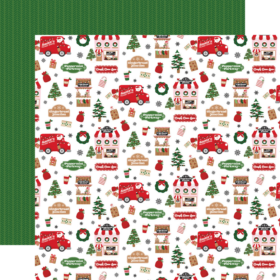 Santa's Christmas Delivery: Candy Cane Lane 12x12 Patterned Paper