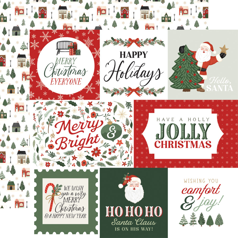 Christmas Village: Ho Ho Ho Journaling Cards 12x12 Patterned Paper Christmas Village: Ho Ho Ho Journaling Cards 12x12 Patterned Paper