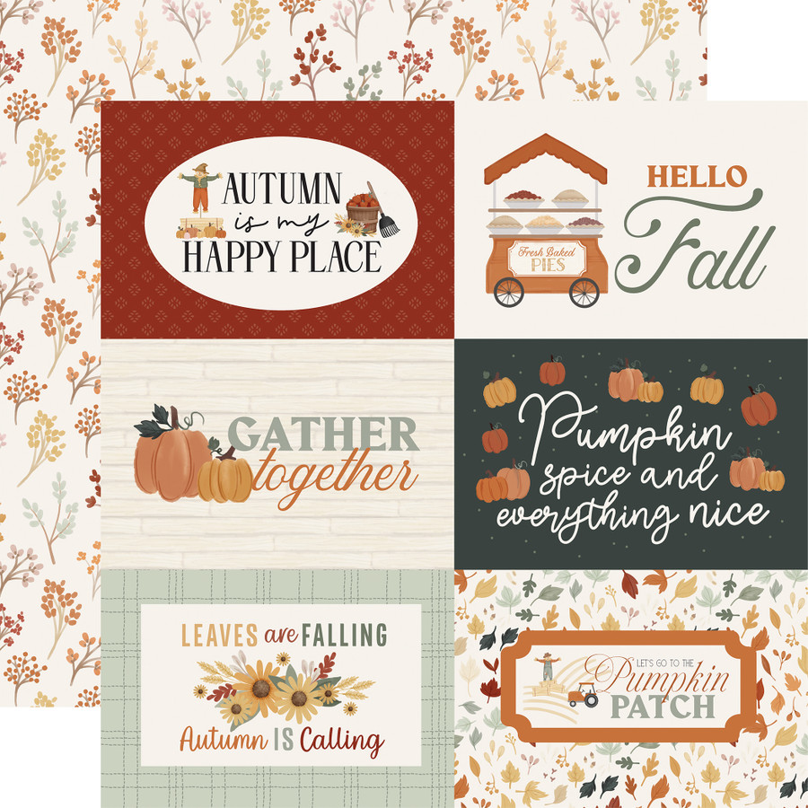 It's Autumn: 6x4 Journaling Cards 12x12 Patterned Paper