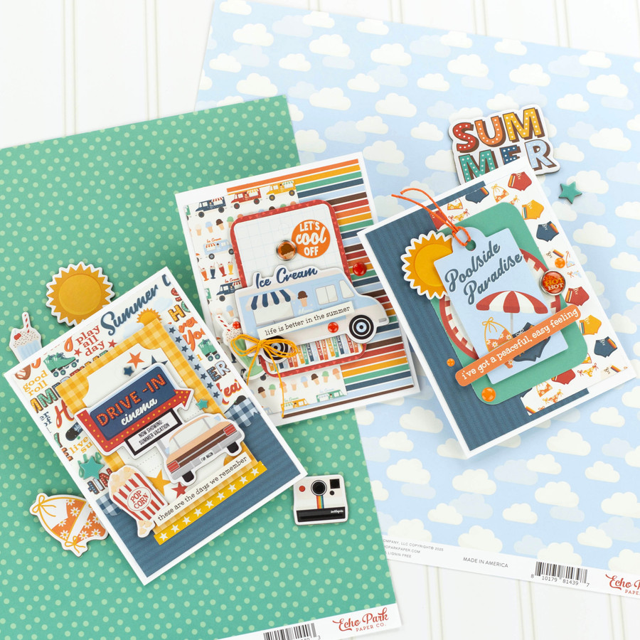 Summer Break Card Trio Digital Instructions