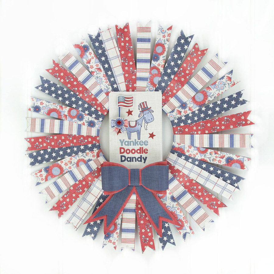 Ribbon Banner Wreath 3D SVG