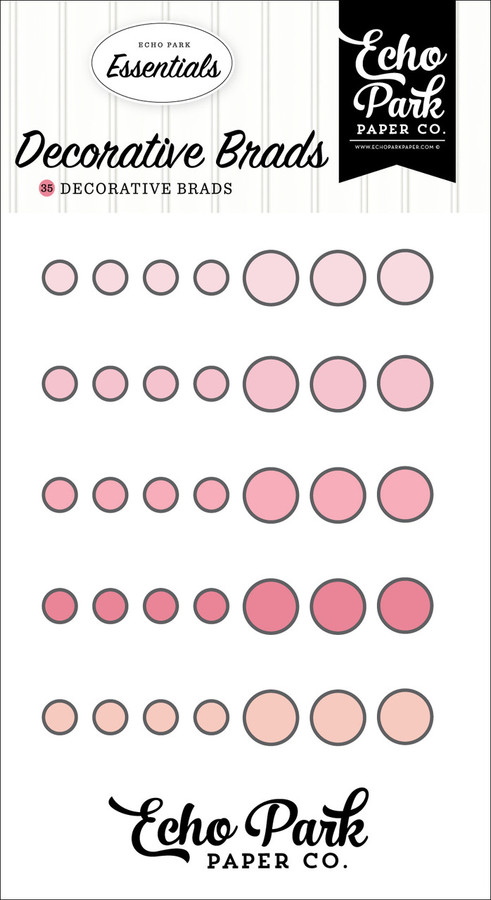 Pink Essentials Decorative Brads