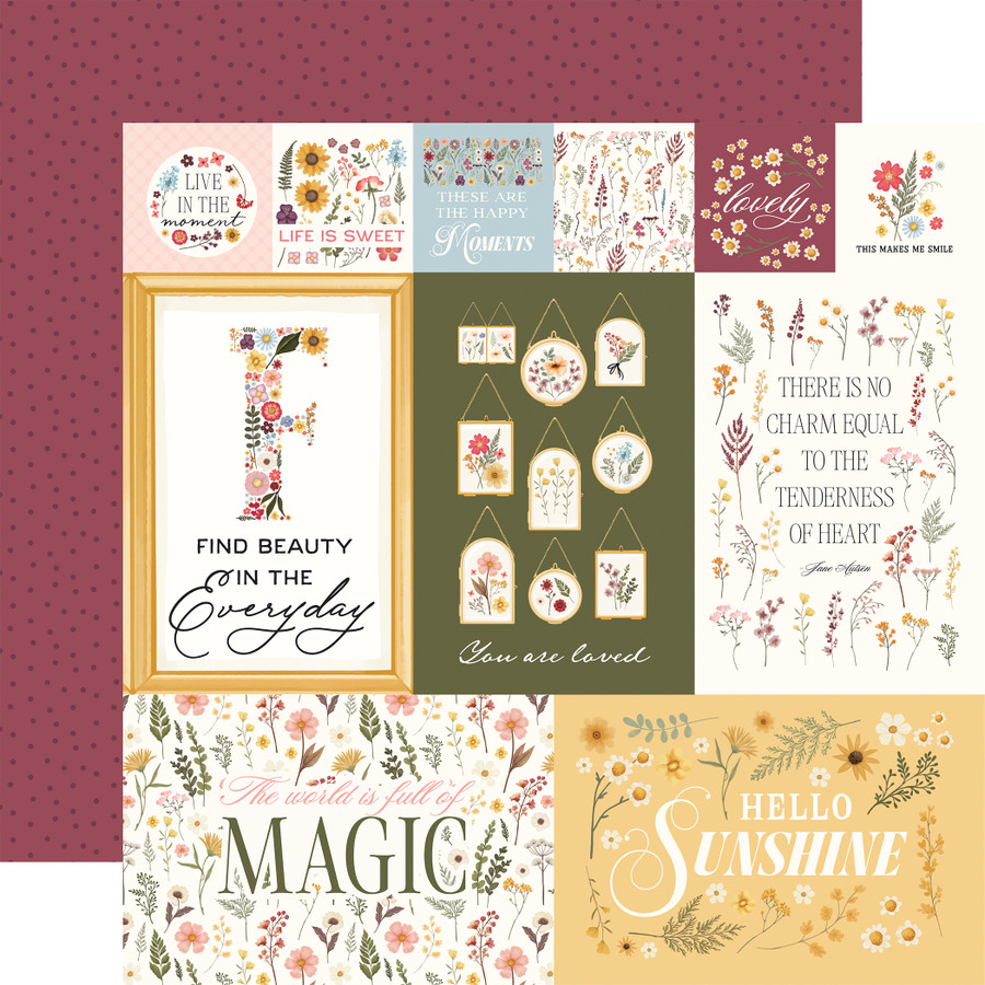 Pressed Floral: Multi Journaling Cards 12x12 Patterned Paper