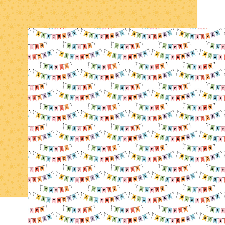 Party Animal: Birthday Garlands 12x12 Patterned Paper