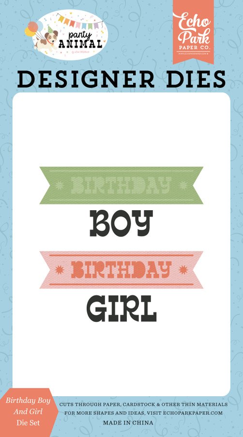 Party Animal: Birthday Boy And Girl Small Die Set