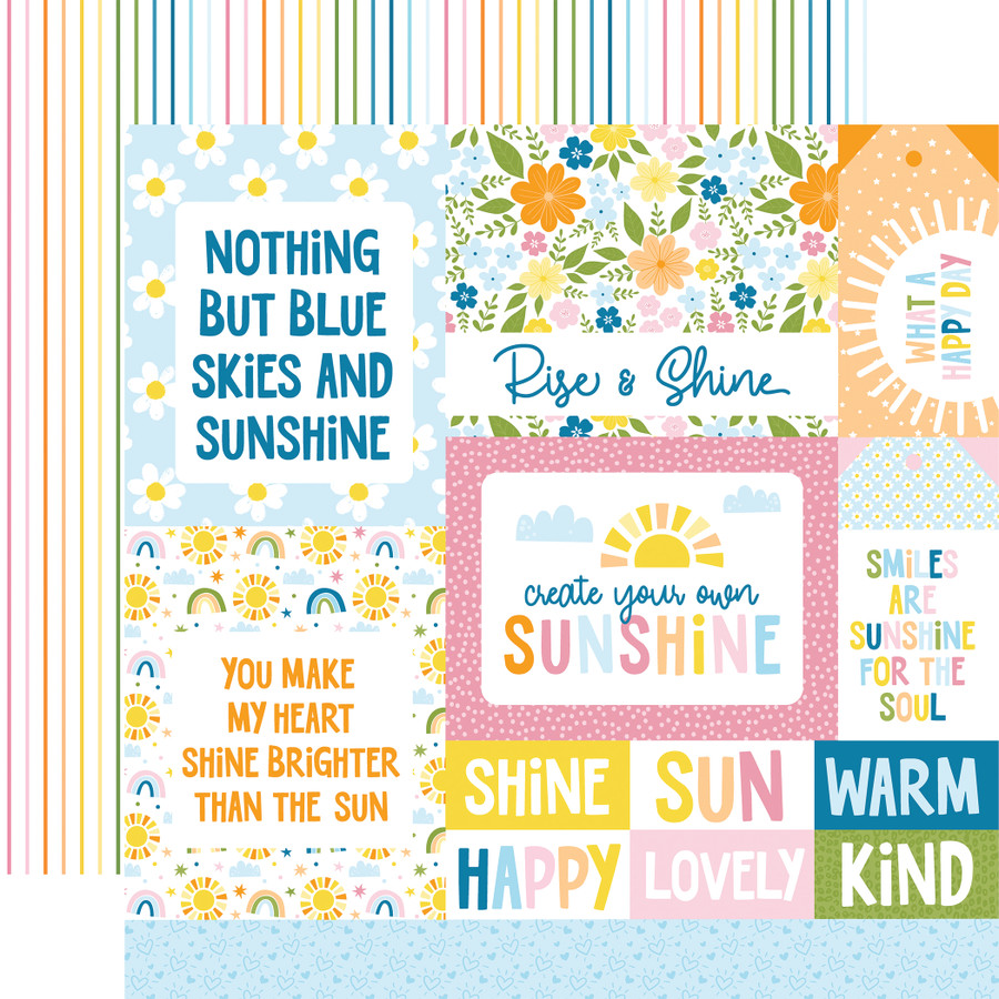 You Are My Sunshine: Multi Journaling Cards 12x12 Patterned Paper