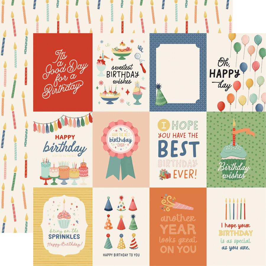 They Say It's Your Birthday: 3x4 Journaling Cards 12x12 Patterned Paper