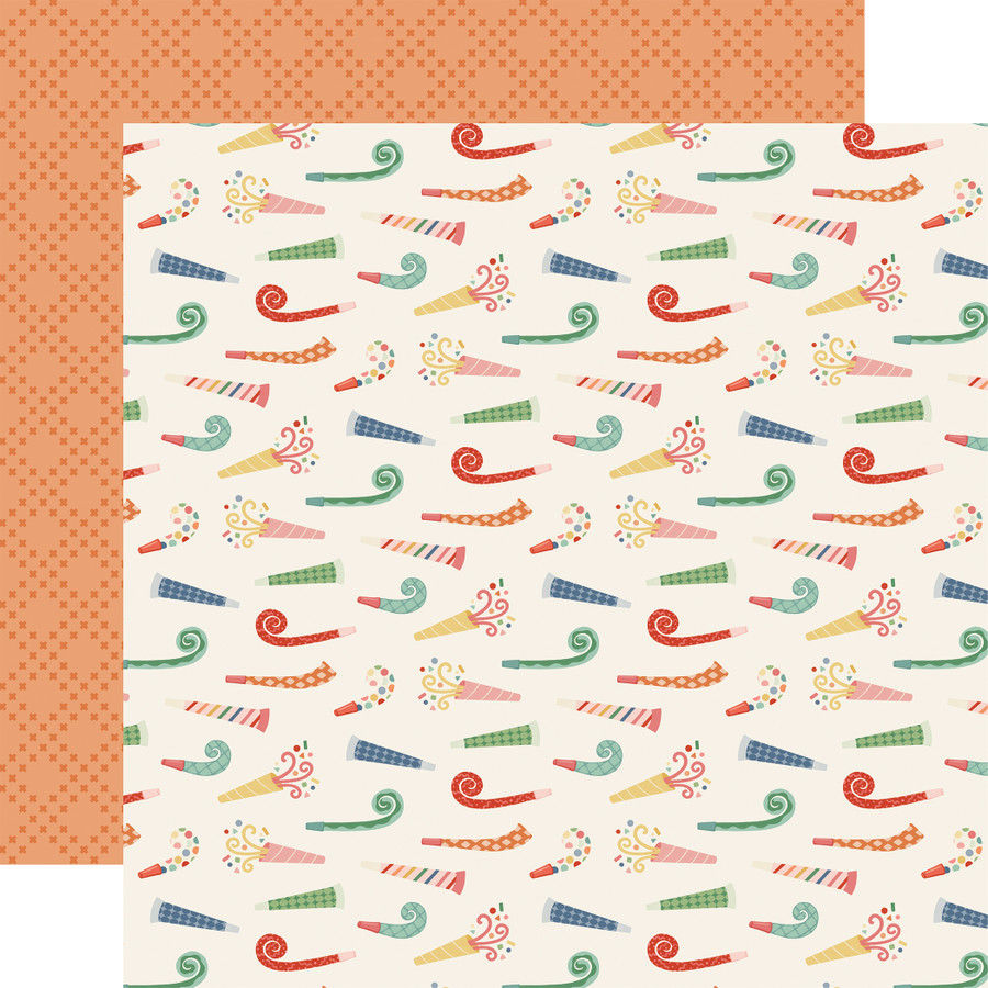 They Say It's Your Birthday: Party Horns 12x12 Patterned Paper