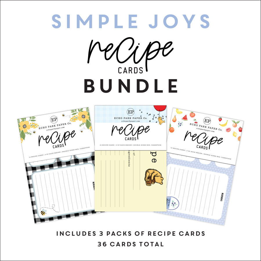 Simple Joys Recipe Card Bundle