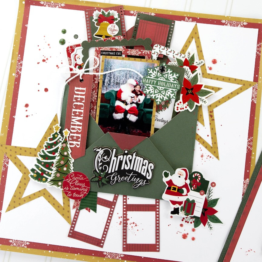 Santa Claus Card Layout Digital Instructions