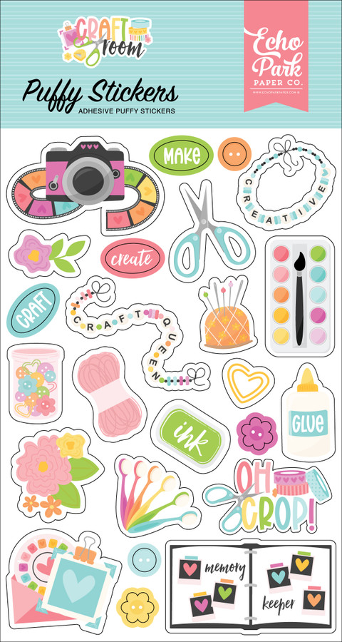Craft Room Puffy Stickers