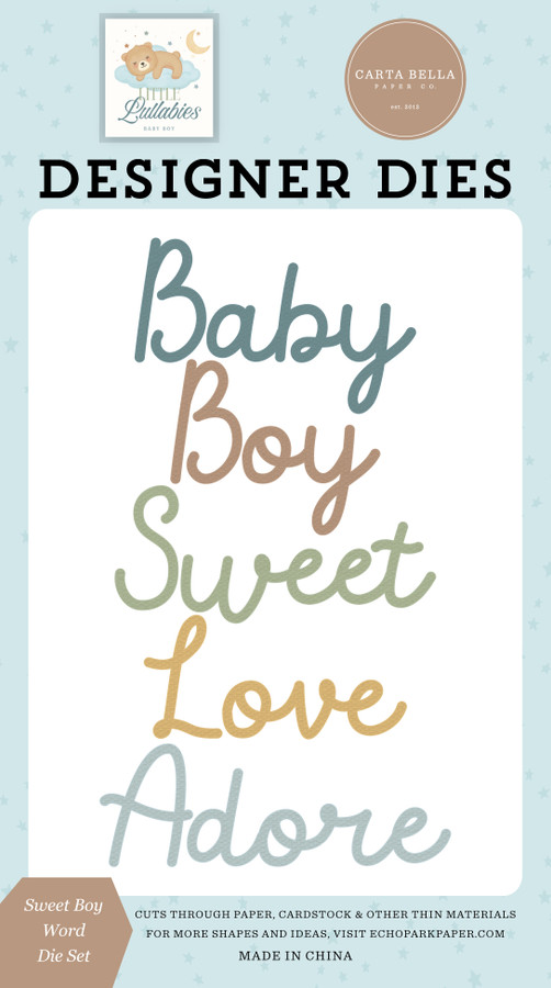 Little Lullabies - Baby Boy: Sweet Boy Word Small Die Set