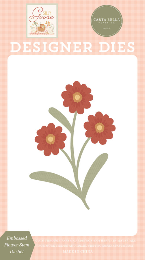 Silly Goose: Embossed Flower Stem Small Die Set