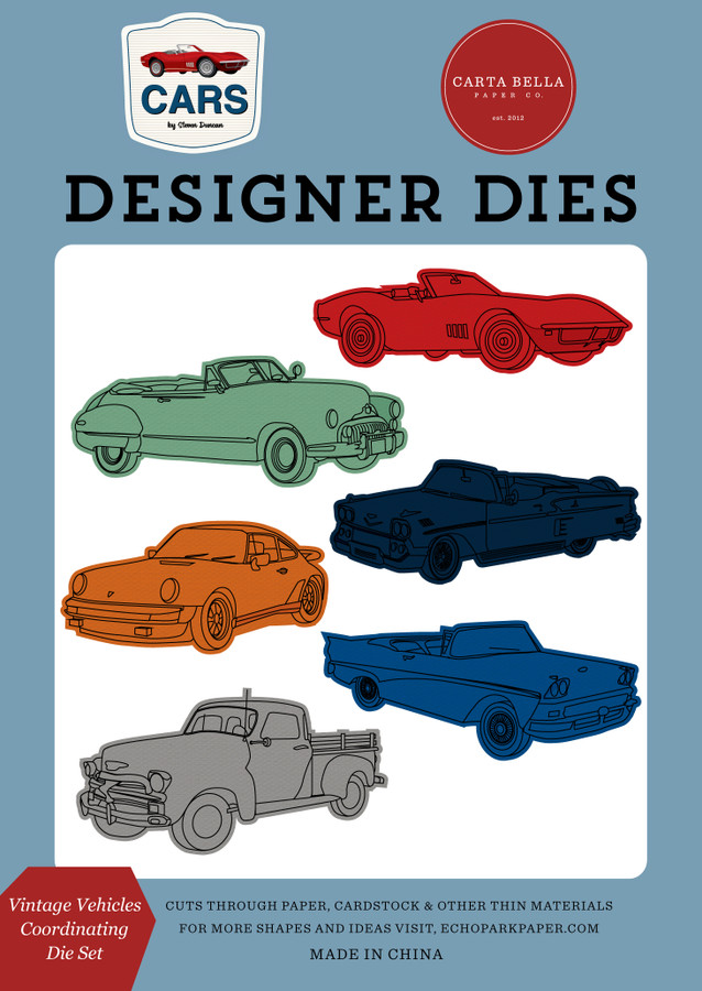Cars: Vintage Vehicles Coordinating Medium Die Set