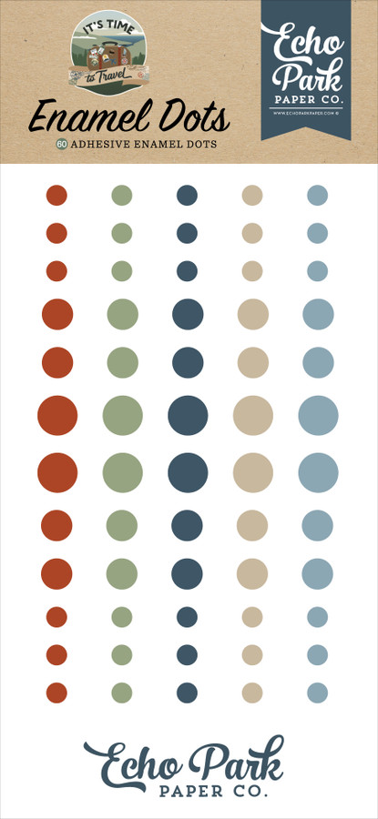 It's Time To Travel Enamel Dots