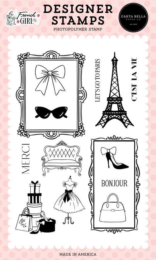French Girl: Paris Days Stamp Set
