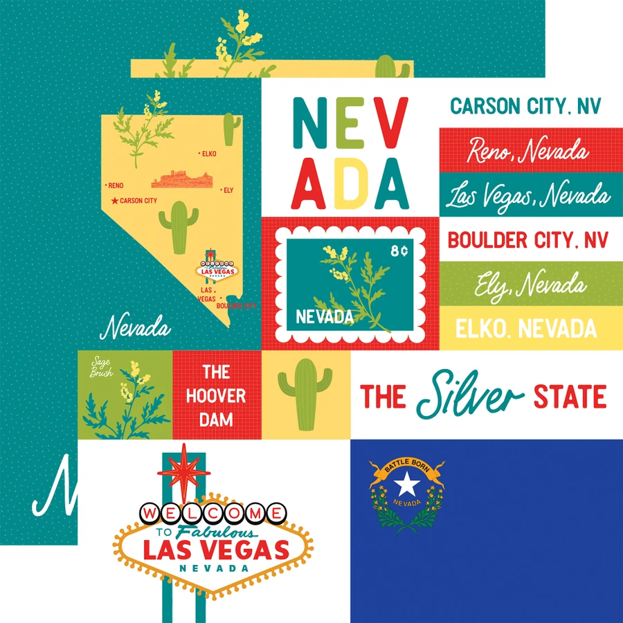 Our United States: Nevada 12x12 Patterned Paper