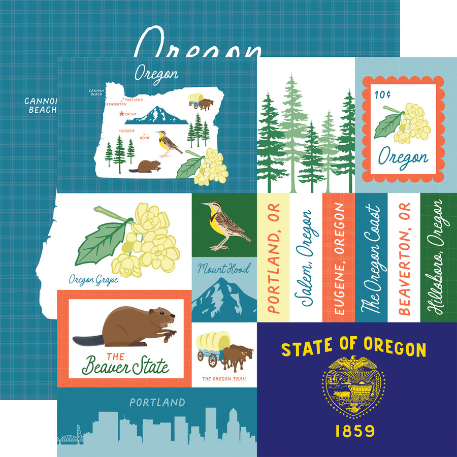 Our United States: Oregon 12x12 Patterned Paper
