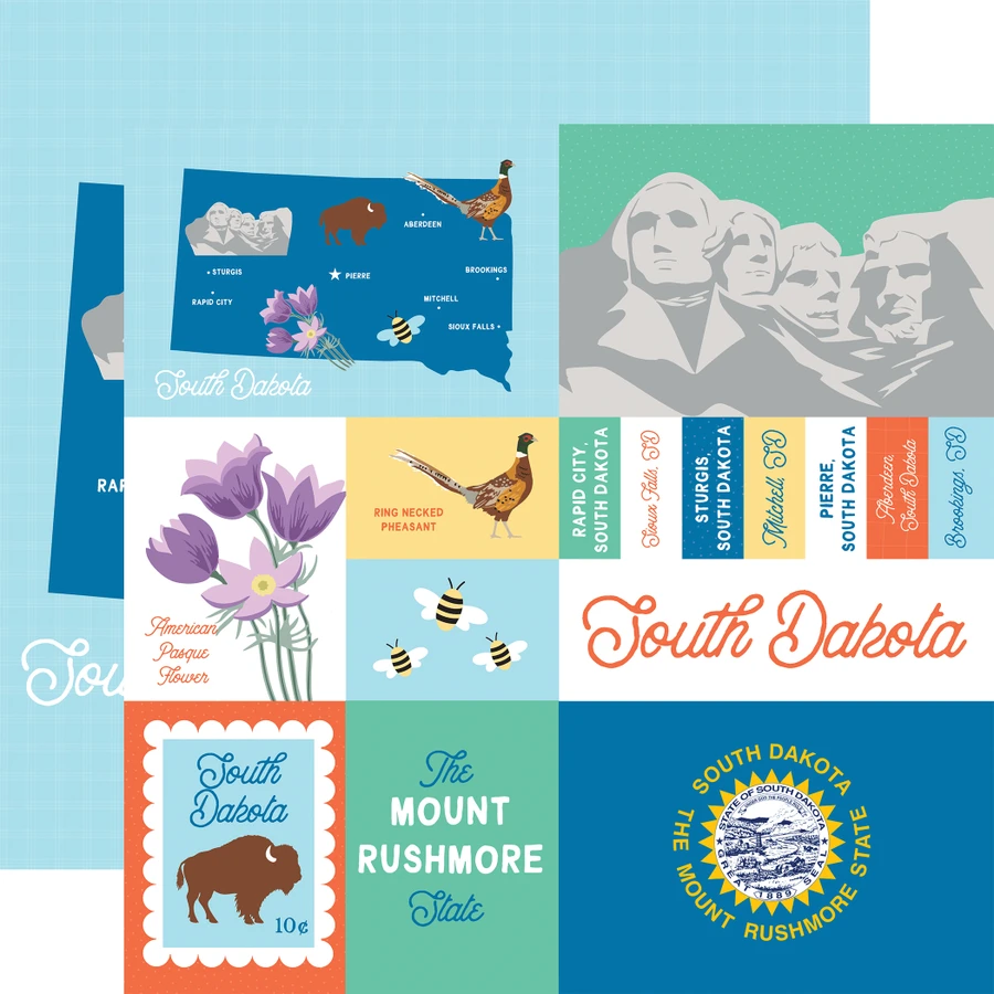 Our United States: South Dakota 12x12 Patterned Paper
