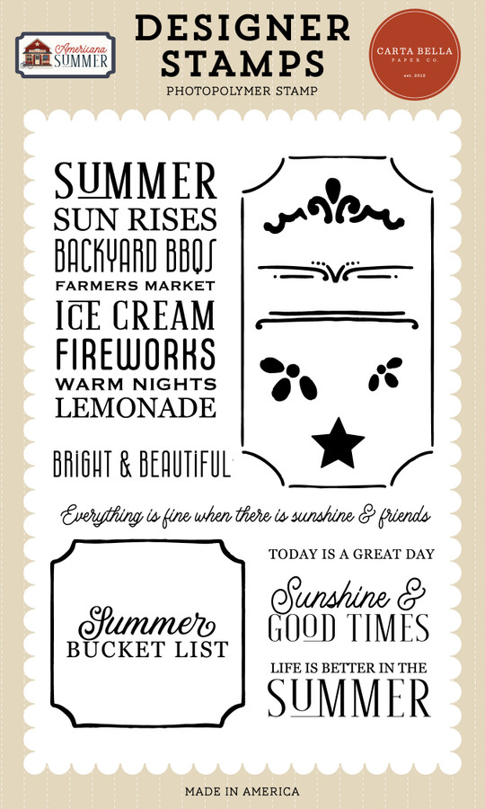 Americana Summer: Sunshine And Good Times Stamp Set