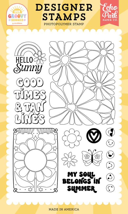 Our Groovy Summer: Funky Flowers Stamp Set